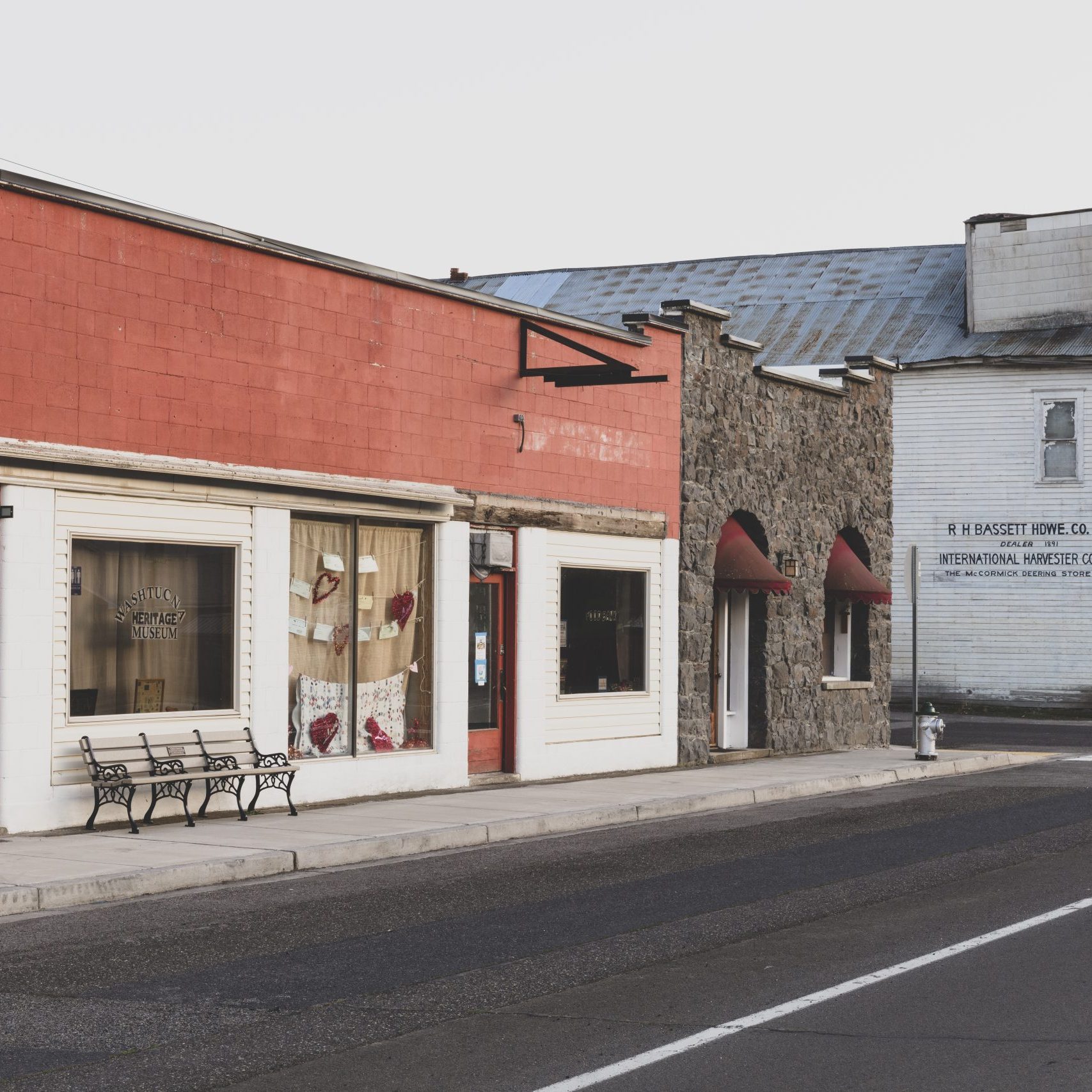 Buildings on Main Street, businesses boarded up